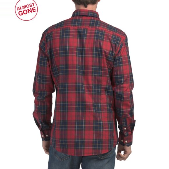 BARBOUR Red Multi Wetheram Tailored Fit Shirt - Picture 2 of 2